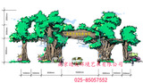 仿真榕树门楼效果图