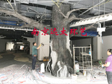 仿真桃花树上色现场